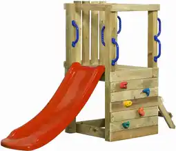 Praxis SwingKing speeltoestel met glijbaan Irma Small rood 70x185x120cm aanbieding