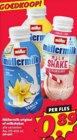 Nettorama Müllermilk original of milkshakes aanbieding