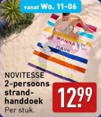 ALDI NOVITESSE 2-persoons strandhanddoek aanbieding