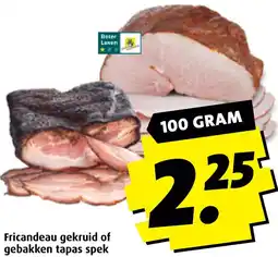 Boni Fricandeau gekruid of gebakken tapas spek aanbieding