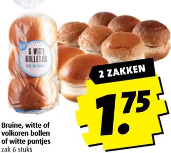 Boni Bruine, witte of volkoren bollen of witte puntjes aanbieding