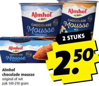 Boni Almhof chocolade mousse aanbieding