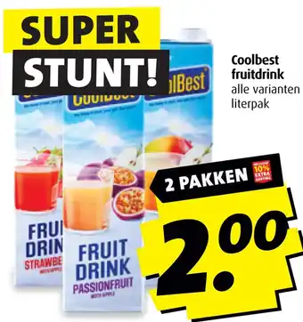 Boni Coolbest fruitdrink aanbieding