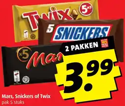 Boni Mars, Snickers of Twix aanbieding