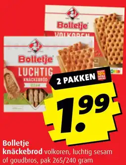 Boni Bolletje knäckebrod aanbieding