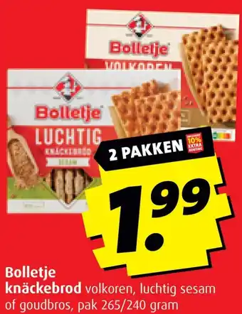 Boni Bolletje knäckebrod aanbieding