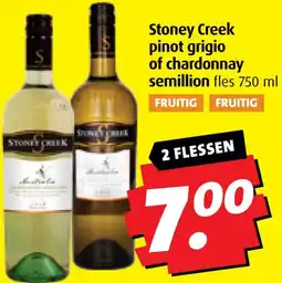 Boni Stoney Creek pinot grigio of chardonnay semillion aanbieding
