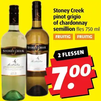 Boni Stoney Creek pinot grigio of chardonnay semillion aanbieding