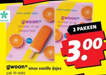 Boni gwoon sinas vanille ijsjes aanbieding