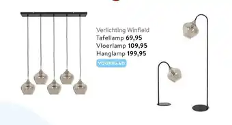 Profijt Meubel Verlichting Winfield Tafellamp, Vloerlamp Of Hanglamp aanbieding