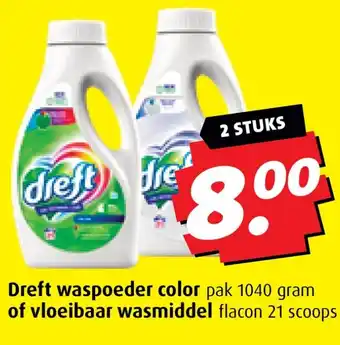 Boni Dreft waspoeder color of vloeibaar wasmiddel aanbieding