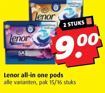 Boni Lenor all-in one pods aanbieding