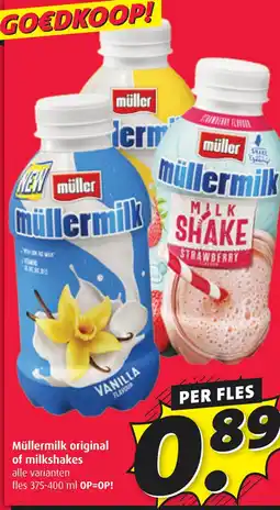 Boni Müllermilk original of milkshakes aanbieding