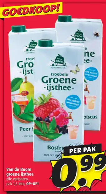 Boni Van de Boom groene ijsthee aanbieding