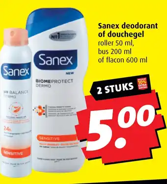 Boni Sanex deodorant of douchegel aanbieding