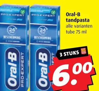 Boni Oral-B tandpasta aanbieding