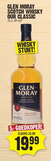Super Dirck 3 Glen moray scotch whisky our classic aanbieding