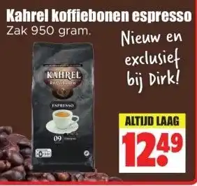 Dirk Kahrel koffiebonen espresso aanbieding