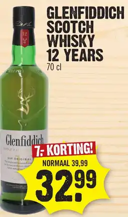 Super Dirck 3 Glenfiddich scotch whisky 12 years aanbieding