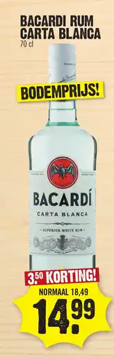 Super Dirck 3 Bacardi rum carta blanca aanbieding