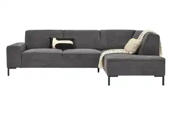 Woonsquare Mondial hoekbank antraciet aanbieding