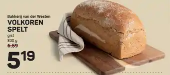 Ekoplaza Bakkerij van der westen volkoren spelt aanbieding