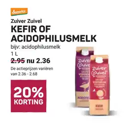 Ekoplaza Zuiver zuivel kefir of acidophilusmelk aanbieding