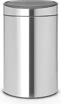 Bol.com Brabantia Touch Bin Prullenbak - 40 l - Matt Steel Fingerprint Proof aanbieding