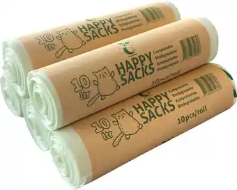 Bol.com Happy Sacks biozakken 10 liter - 5 rol à 10 stuks aanbieding