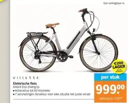 Albert Heijn Villette Elektrische fiets Amant Eco zilvergrijs aanbieding