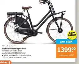 Albert Heijn Villette Elektrische transportfiets Villette Urban BG zwart aanbieding