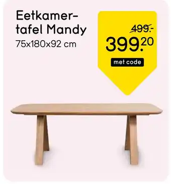 Leen Bakker Eetkamer tafel Mandy aanbieding