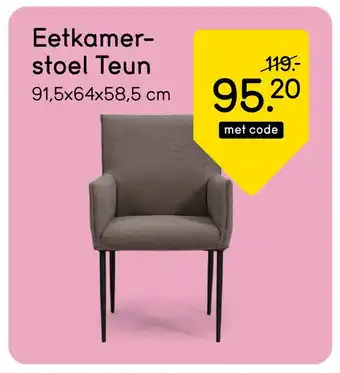 Leen Bakker Eetkamer stoel Teun aanbieding