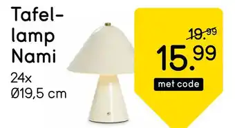 Leen Bakker Tafel lamp Nami aanbieding