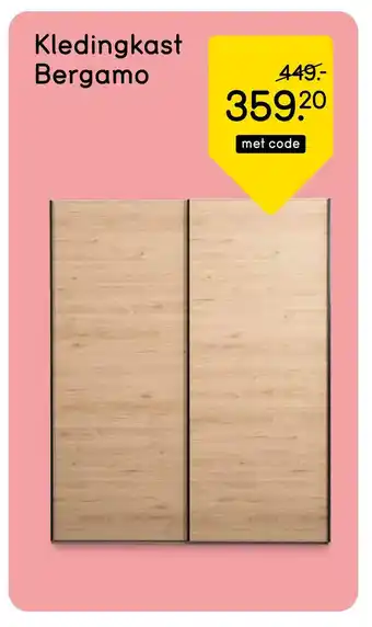 Leen Bakker Kledingkast Bergamo aanbieding