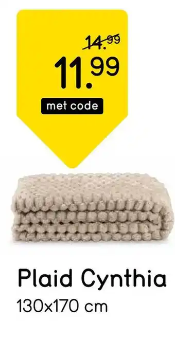 Leen Bakker Plaid Cynthia aanbieding
