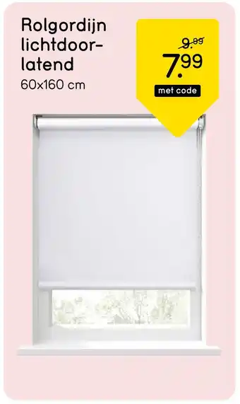 Leen Bakker Rolgordijn lichtdoor latend aanbieding