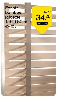 Leen Bakker Fenstr bamboe jaloezie Tahiti 50 mm aanbieding