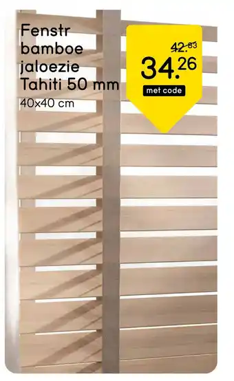 Leen Bakker Fenstr bamboe jaloezie Tahiti 50 mm aanbieding