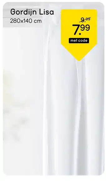 Leen Bakker Gordijn Lisa aanbieding