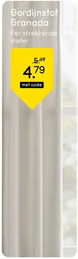 Leen Bakker Gordijnstof Granada aanbieding