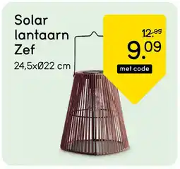Leen Bakker Solar lantaarn Zef aanbieding