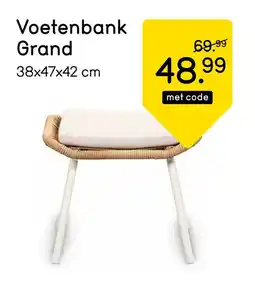 Leen Bakker Voetenbank Grand aanbieding