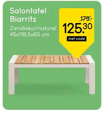 Leen Bakker Salontafel Biarritz aanbieding
