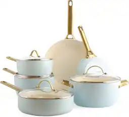 Bol.com Greenpan Padova Light Blue 10-delige pannenset aanbieding