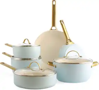 Bol.com Greenpan Padova Light Blue 10-delige pannenset aanbieding