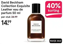Etos David Beckham Collection Exquisite Leather eau de parfum 50 ml aanbieding