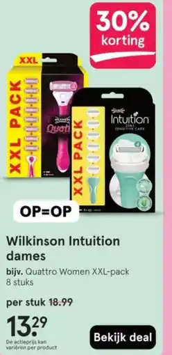 Etos Wilkinson Intuition dames aanbieding