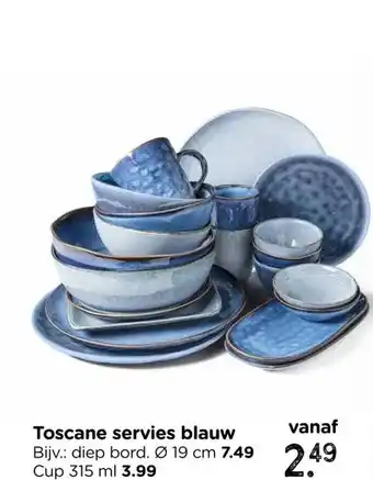 Xenos Toscane servies blauw aanbieding