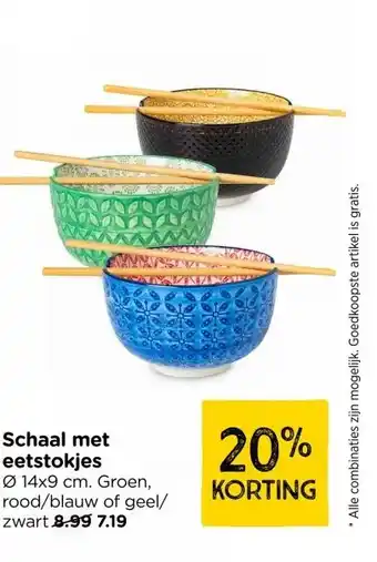 Xenos Schaal met eetstokjes aanbieding